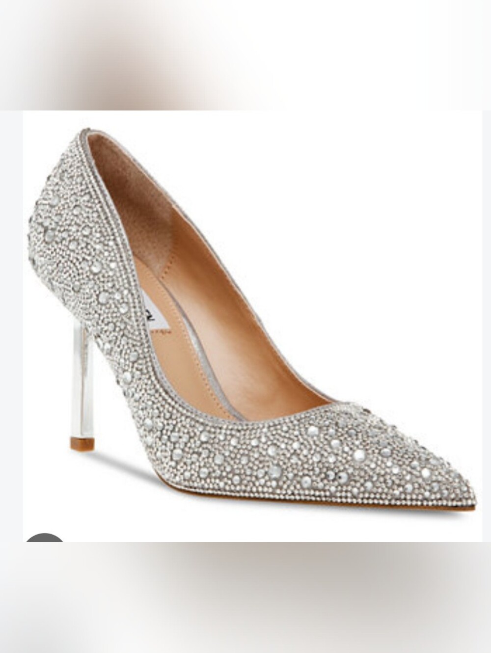 STEVEN MADDEN CLASSIER-R WOMEN'S RHINESTONES SILVER HELL PUMS. SIZE 8M, NIB.